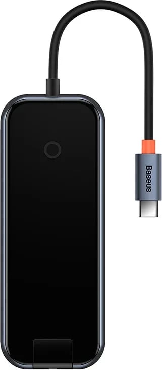 Kasë Baseus AcmeJoy 5-Port HUB Adapter USB-C, 2x USB 3.0, USB 2.0, USB-C PD, RJ45, Gri