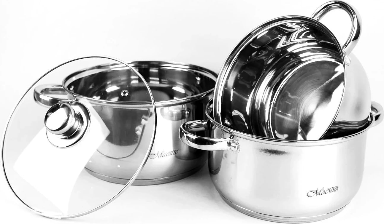 Set me 5 tenxhere Maestro MR-2020 A, çelik inox