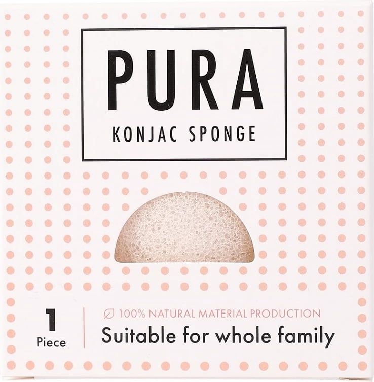 Sfongjer për pastrim fytyre për femra Sister Young Pura Konjac Sponge i bardhë, 1 copë