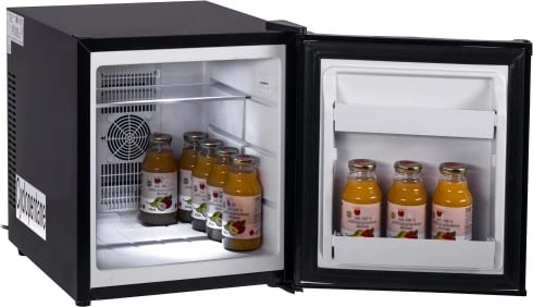 Mini frigorifer termoelektrik, Adler, AD 8089, 28 L, raft xhami, dritë LED, 100-240V, i zi