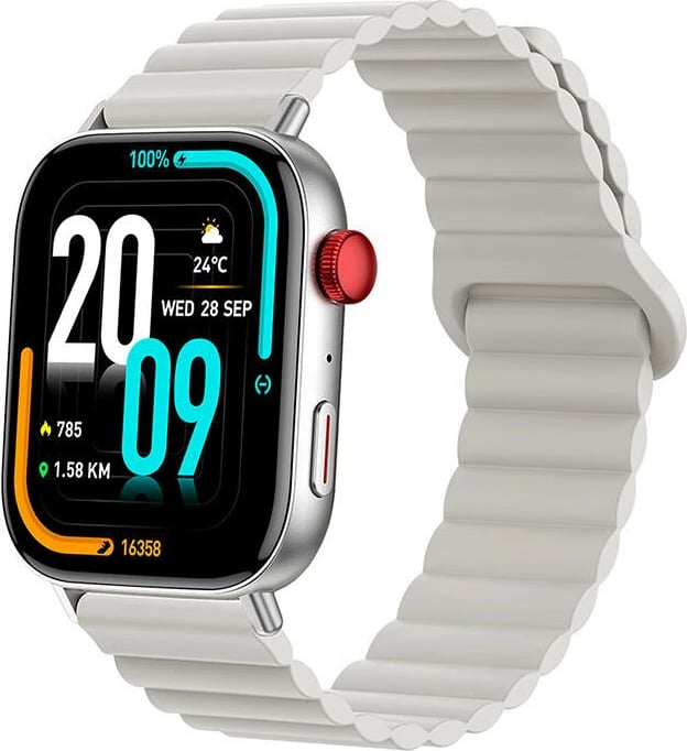 Smartwatch Colmi C8 Max me rrip magnetik, Argjend
