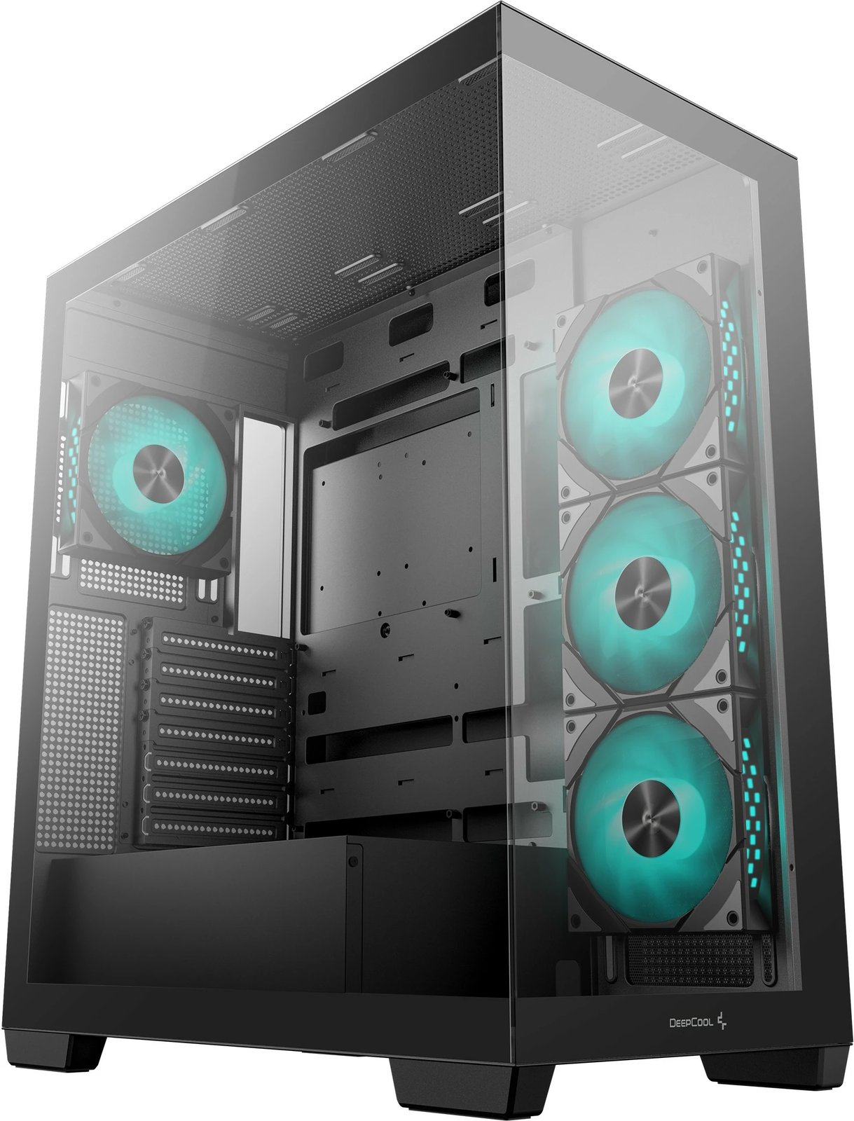 Kasë Deepcool CG580 4F, Midi Tower, ATX, xham i temperuar, e zezë