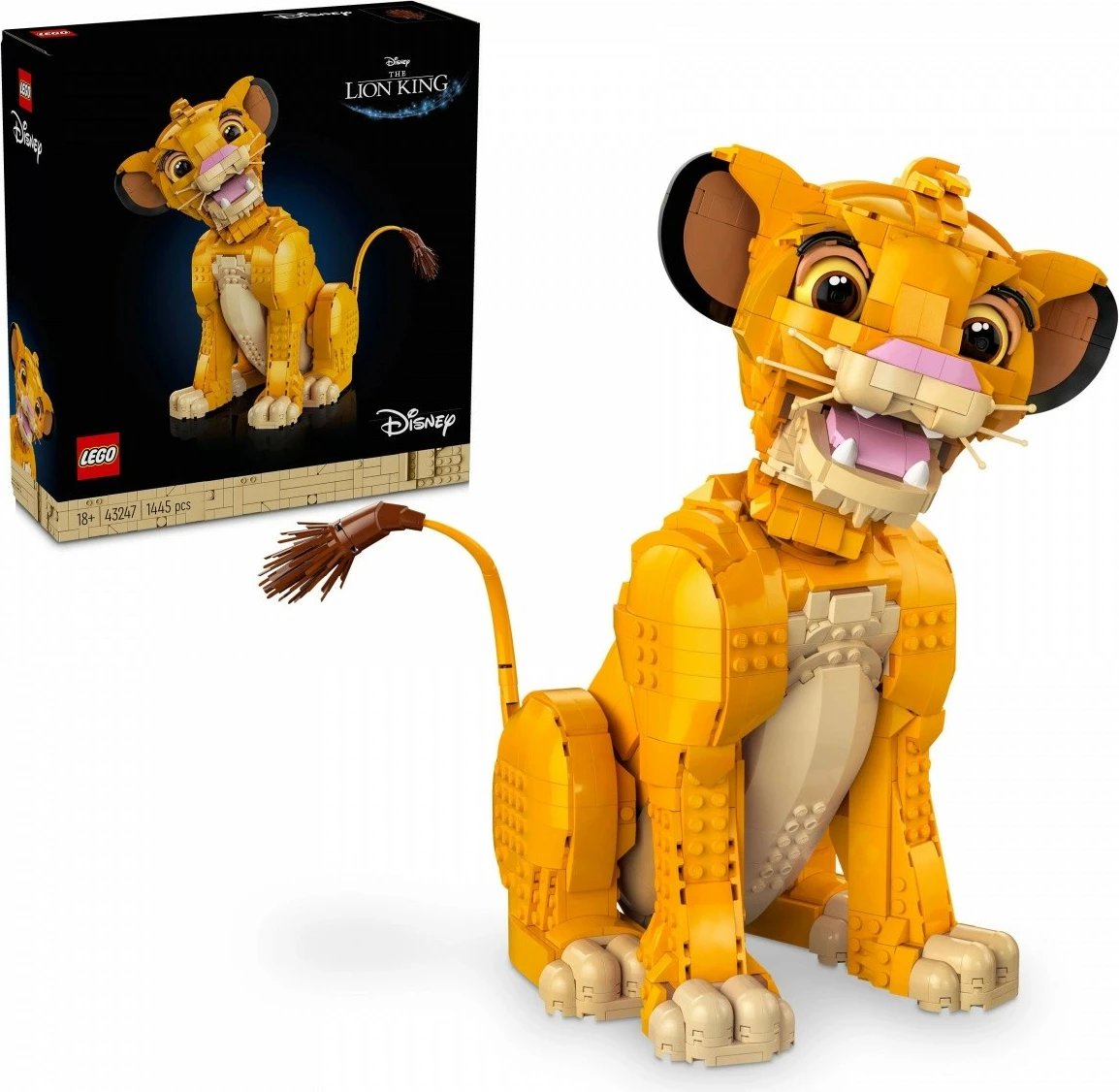 Set ndërtimi LEGO Disney Lion King Young Simba 43247, 1445 pjesë, ekstra i madh