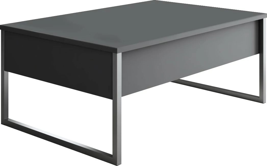 Tavolinë kafeje Skye Decor, anthracite, argjend