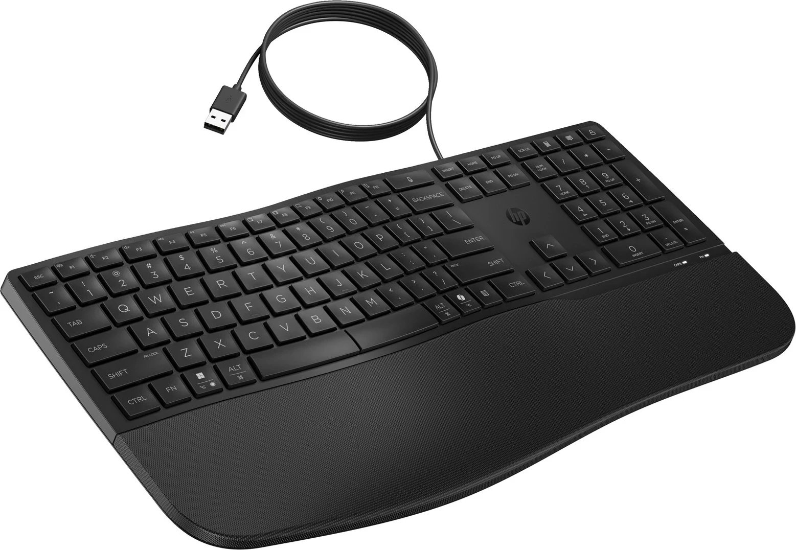 Tastierë HP 485 Comfort me kabllo, Full-size, Membranë, USB, e zezë
