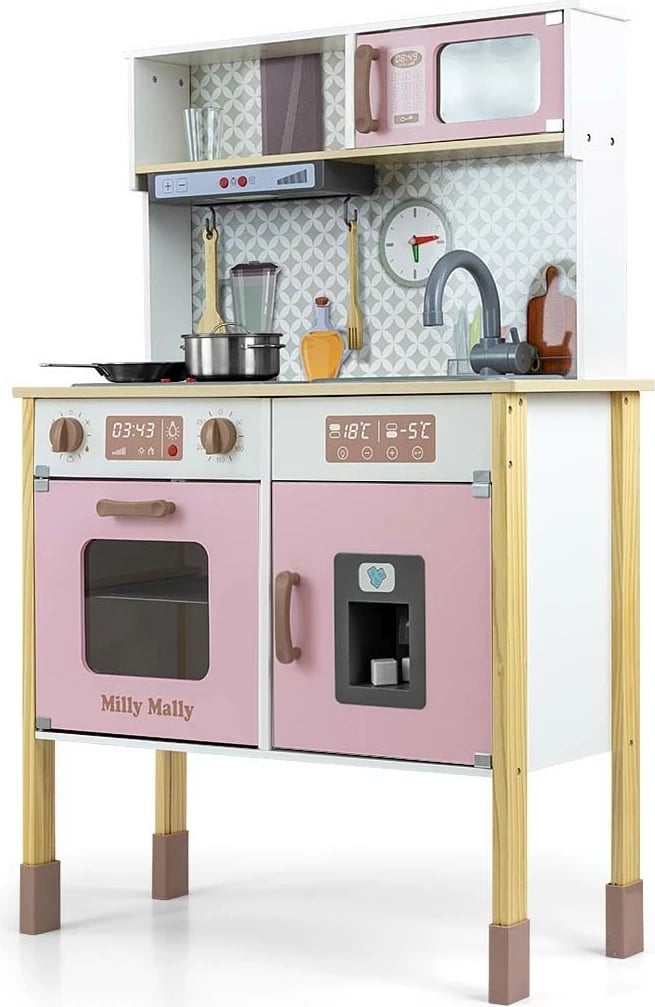 Set kuzhine druri Milly Mally Bjorn Pink me aksesorë, Rozë