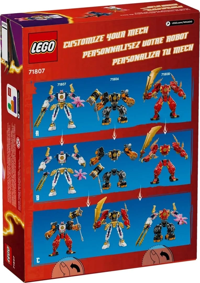 Set LEGO NINJAGO 71807 SORA'S ELEMENTAL TECH MECH, 209 pjesë