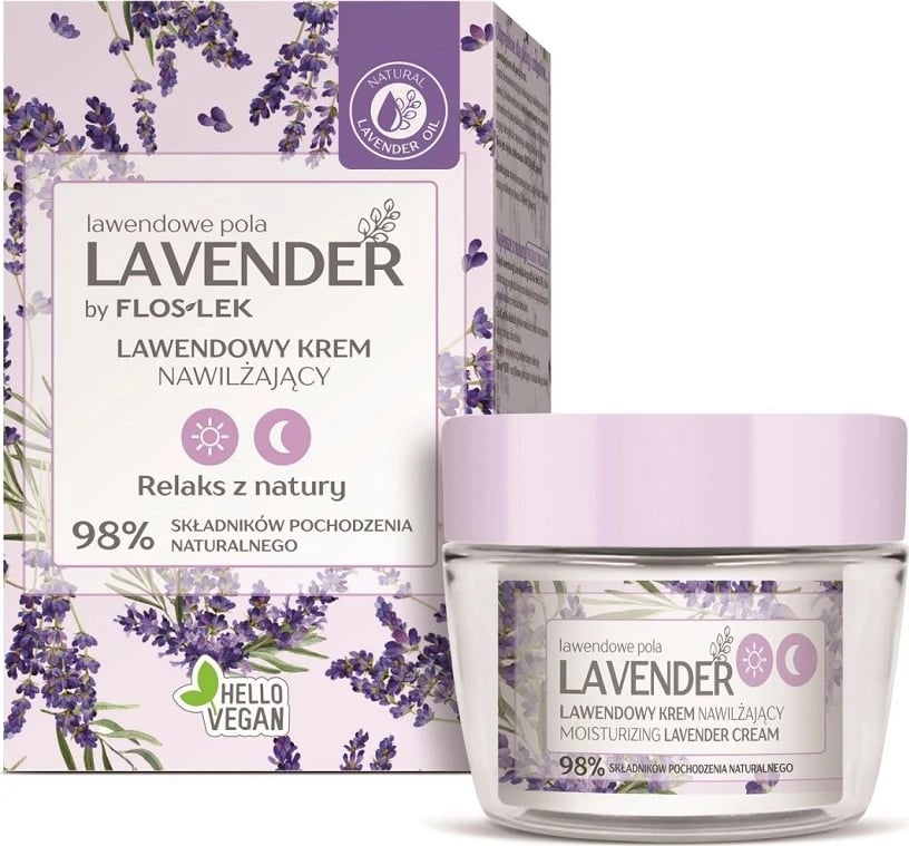 Krem hidratues për femra Floslek Lavender, 50ml