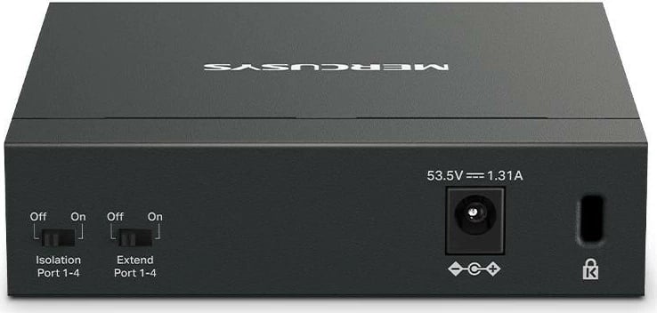 Switch Mercusys MS105GP, 5-Port Gigabit, 4-Port PoE+, i zi