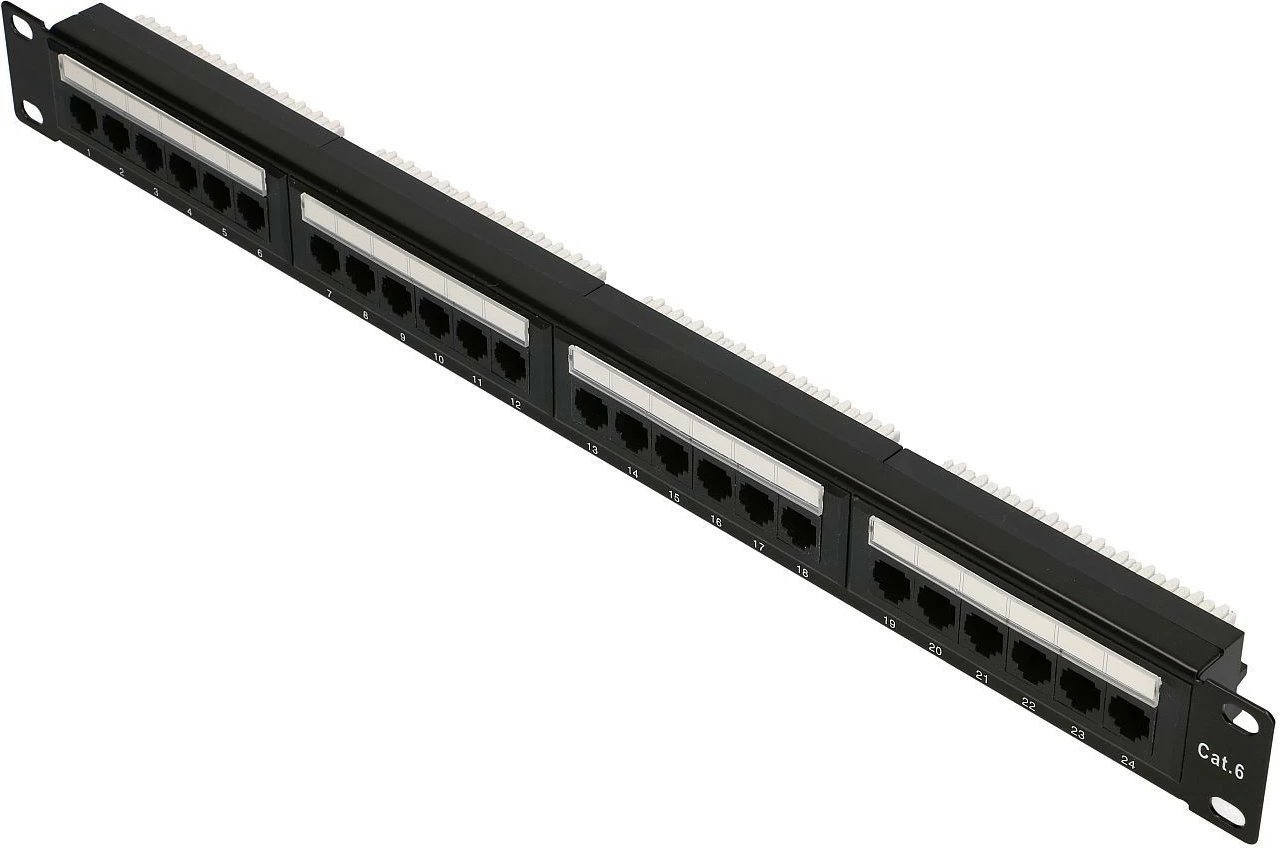 Patch panel Extralink EX.9816, 24 porta, CAT6 UTP, 1U, 19", zi