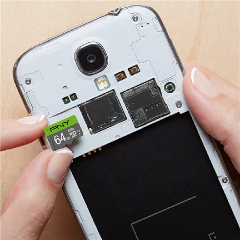 Kartelë memorie PNY Elite 64 GB MicroSDXC, Klasë 10, e gjelbër