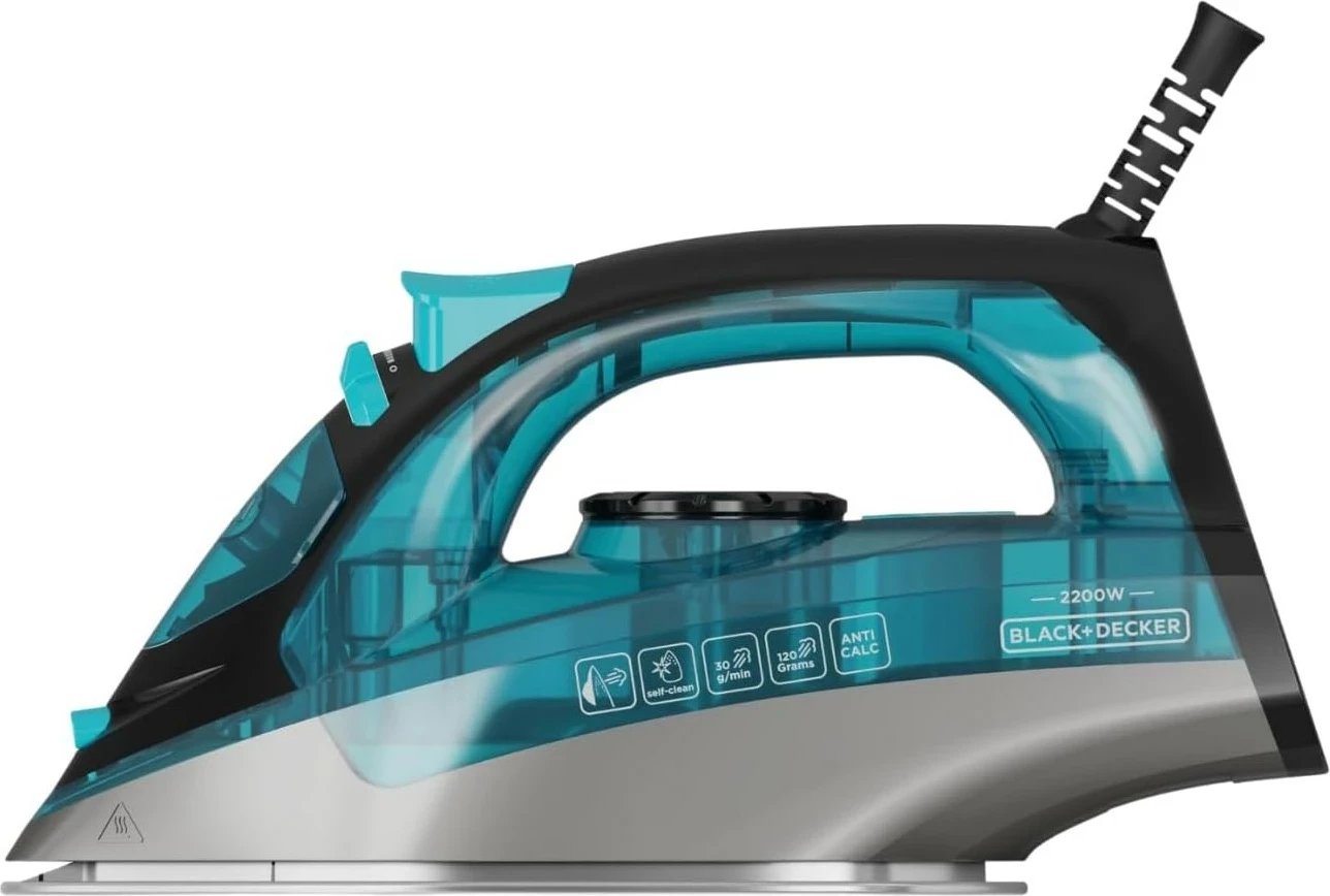 Hekur me avull BLACK+DECKER BXIR2201E, 2200 W, Inoks, Zi