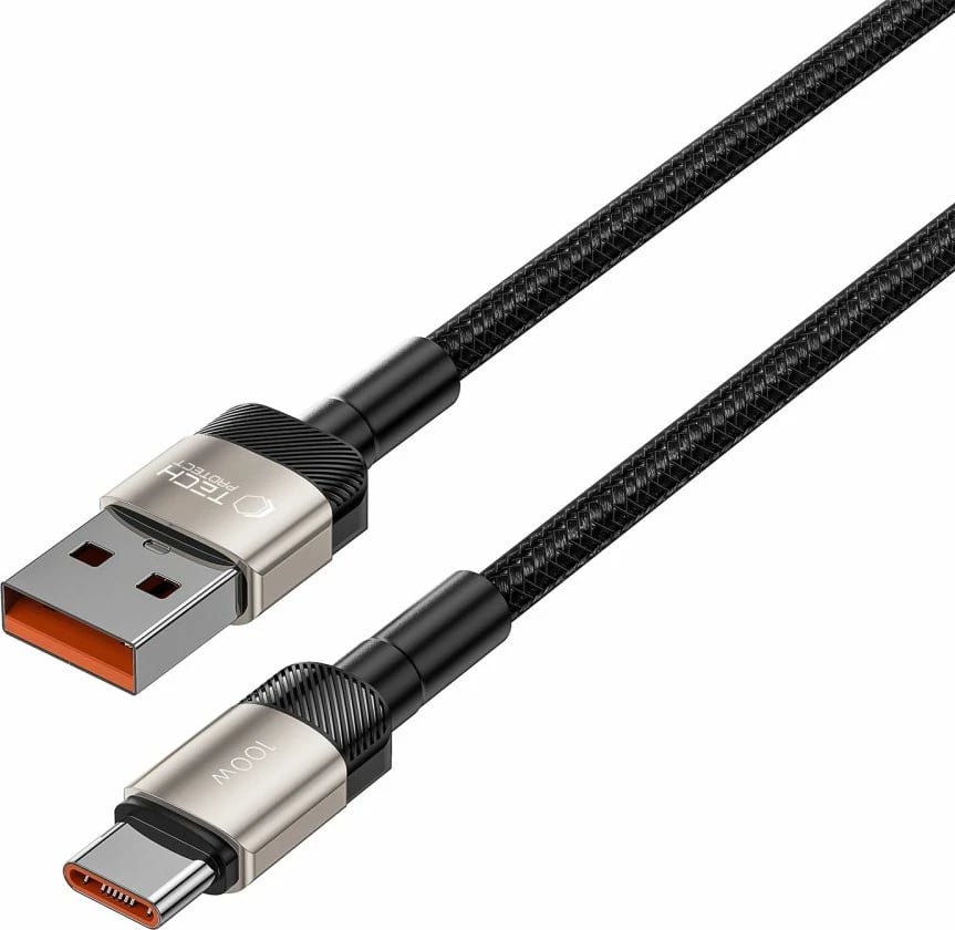 Kabllo Tech-Protect UltraBoost Evo, USB-C në USB-A, 1m, 100W, titanium Kabllo Tech-Protect UltraBoost Evo, USB-C në USB-A, 1m, 100W, titanium