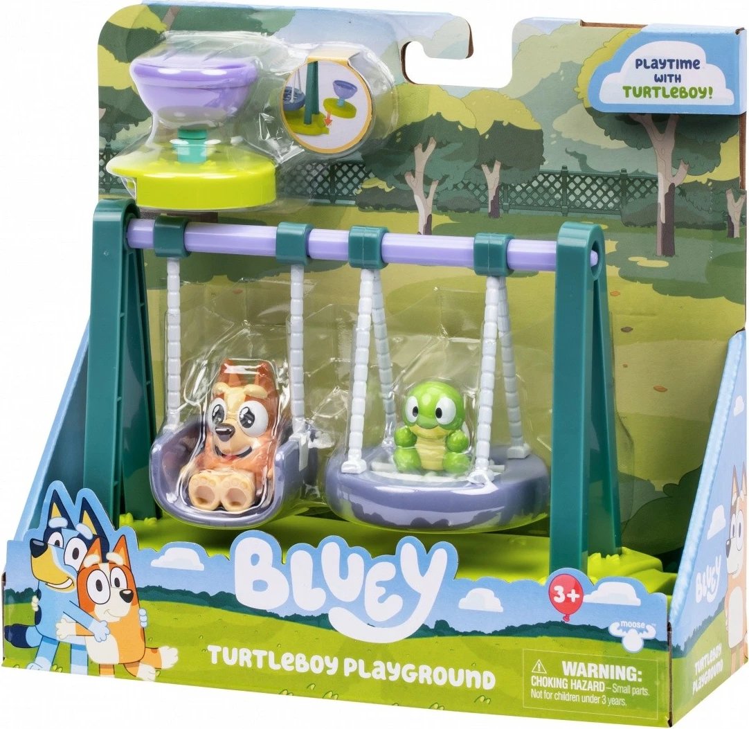 Set figurina Bluey BLU17978 me Bingo ekskluziv dhe breshkë, lishare dhe karusel, 3+