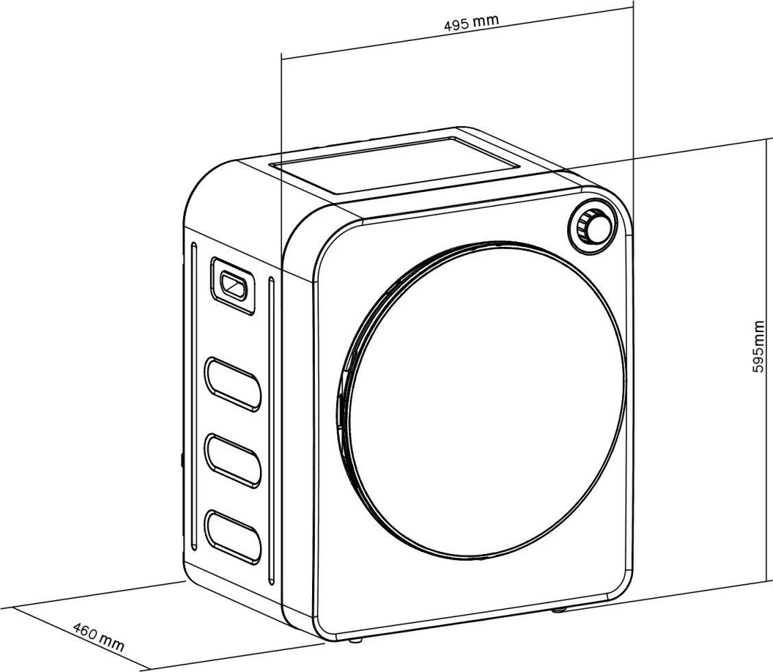 Tharëse rrobash GreenBlue GB410, elektrike, 3 kg, e bardhë