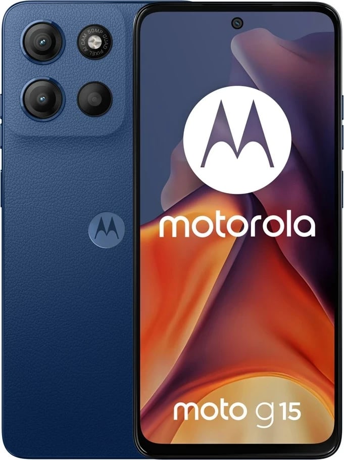 Celular Motorola moto g15, 6.72", 8 GB RAM, 128 GB, Navy