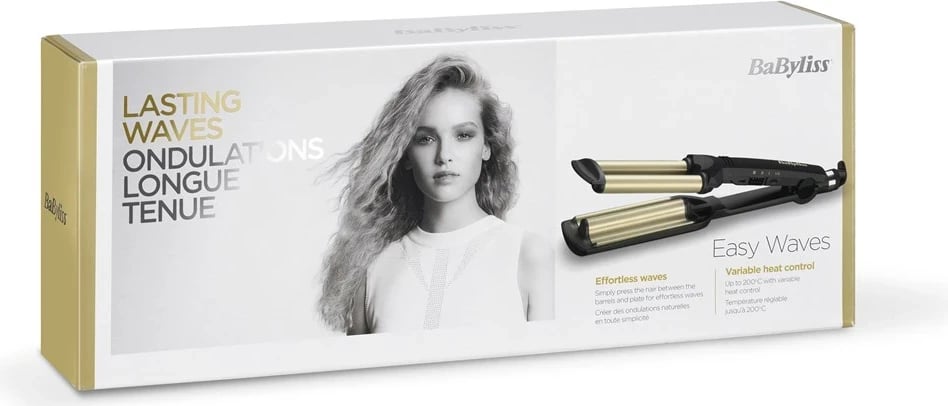 Hekur për Valë BaByliss C260E, Ngjyrë e Zezë dhe Argjendtë Hekur për Valë BaByliss C260E, Ngjyrë e Zezë dhe Argjendtë