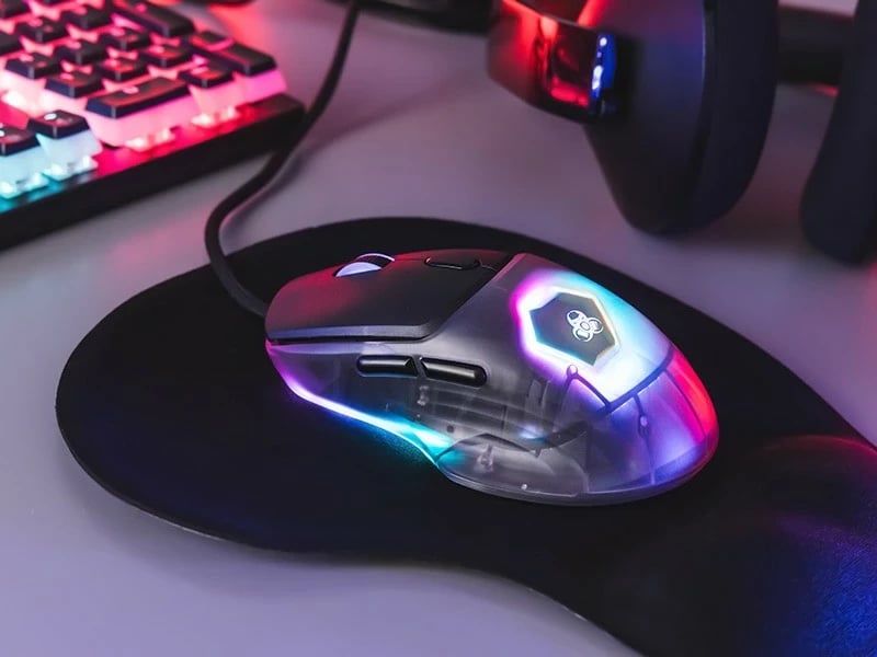 Maus Tracer GameZone NEON USB, RGB, 12400 dpi, i zi