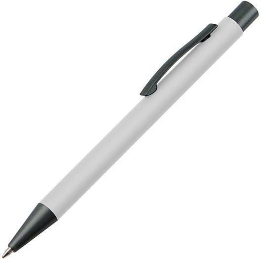 Stilolaps plastikë MACMA me klip metalik, i bardhë
