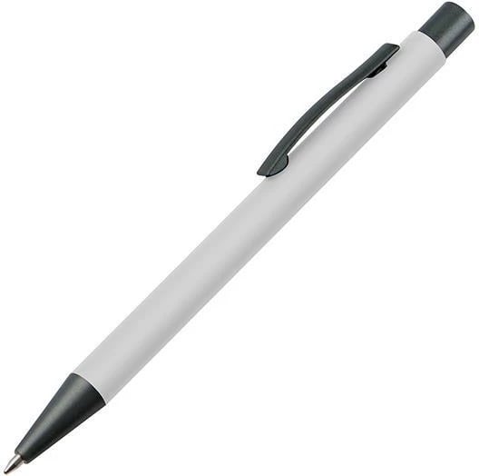 Stilolaps plastikë MACMA me klip metalik, i bardhë