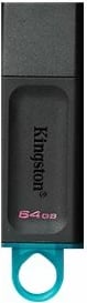 USB Kingston DataTraveler Exodia 64GB, USB 3.2, e zezë/teal
