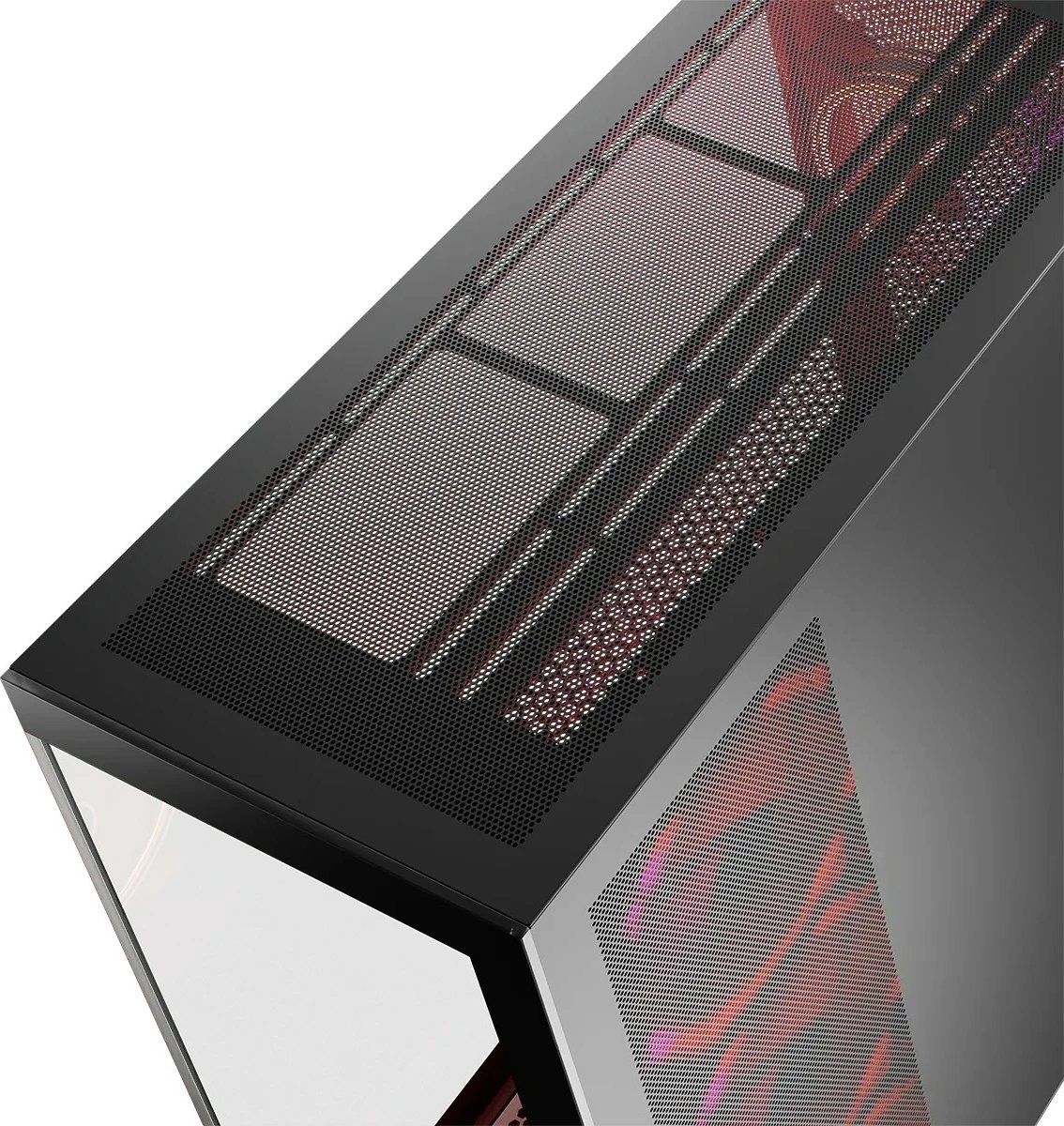 Kasë MODECOM Volcano Space ARGB, Midi Tower, xham i temperuar, e zezë