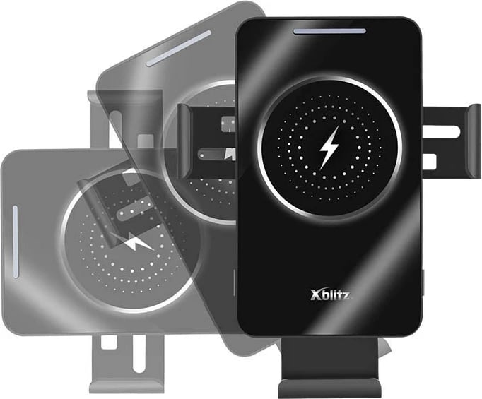 Mbajtës aktiv për celular Xblitz GX4, USB Type-C, i zi/argjendtë për veturë