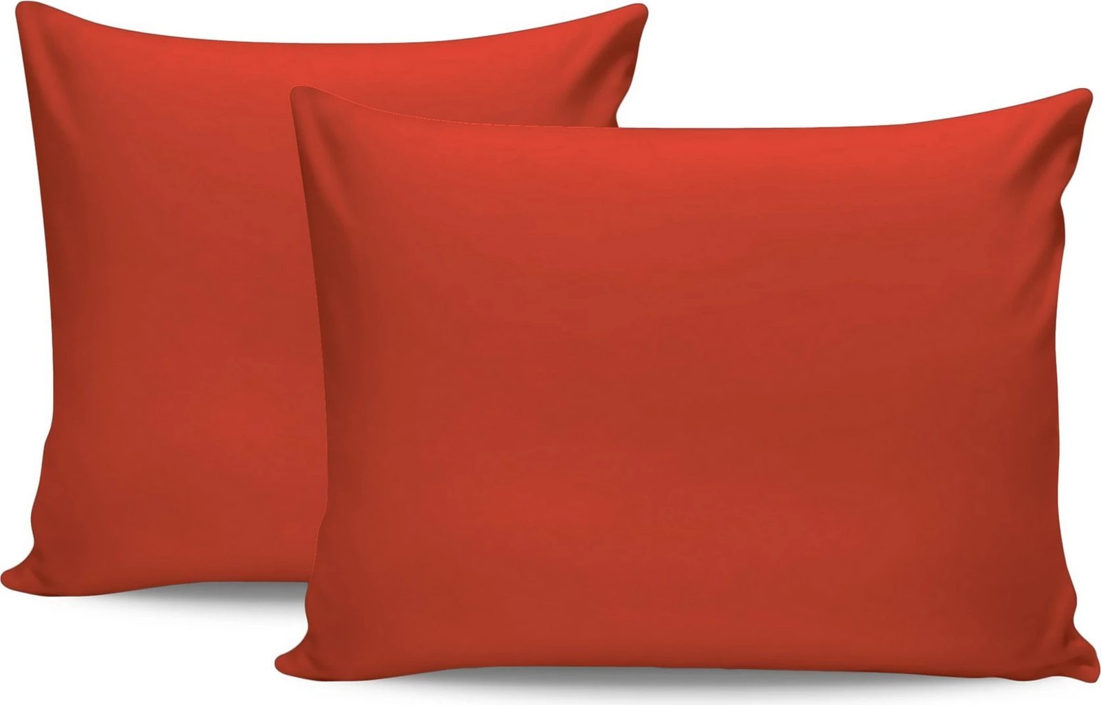 Jastëkëza set prej pambuku, ngjyrë e kuqe tullë, 2 copë, 60x60cm
