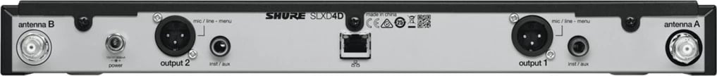 Marrës audio SHURE SLXD4D, 32 kanale, ekran OLED, metal, i zi