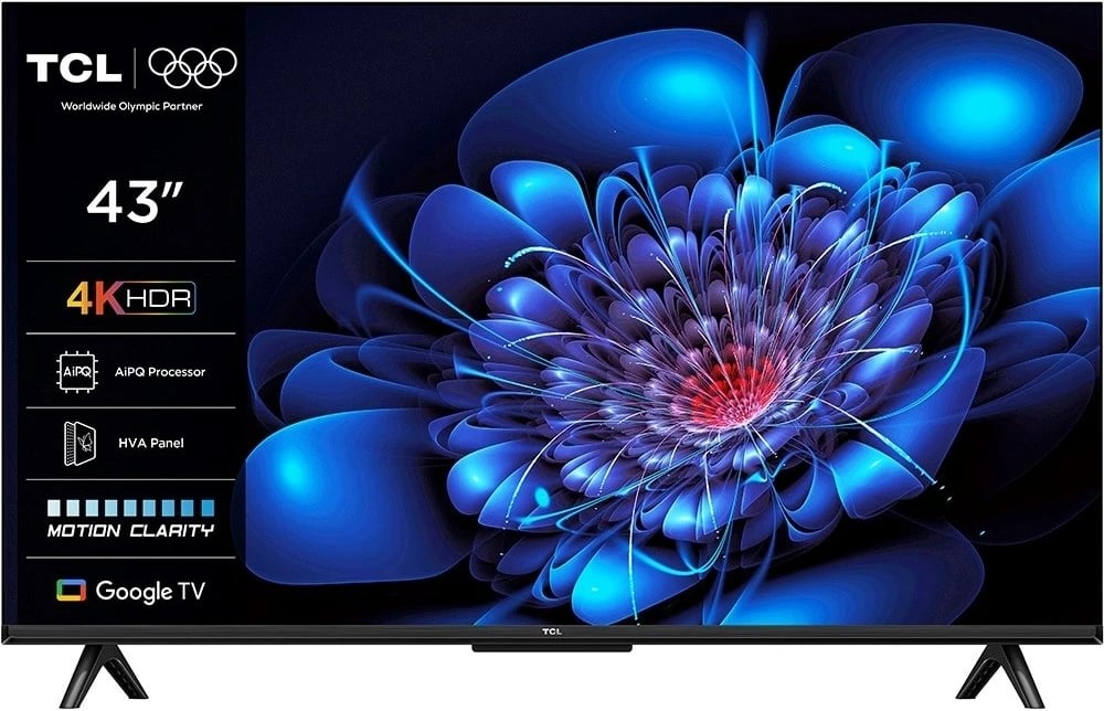 Televizor TCL 43P69K, 43", 4K Ultra HD, Smart TV, Google TV, Zi