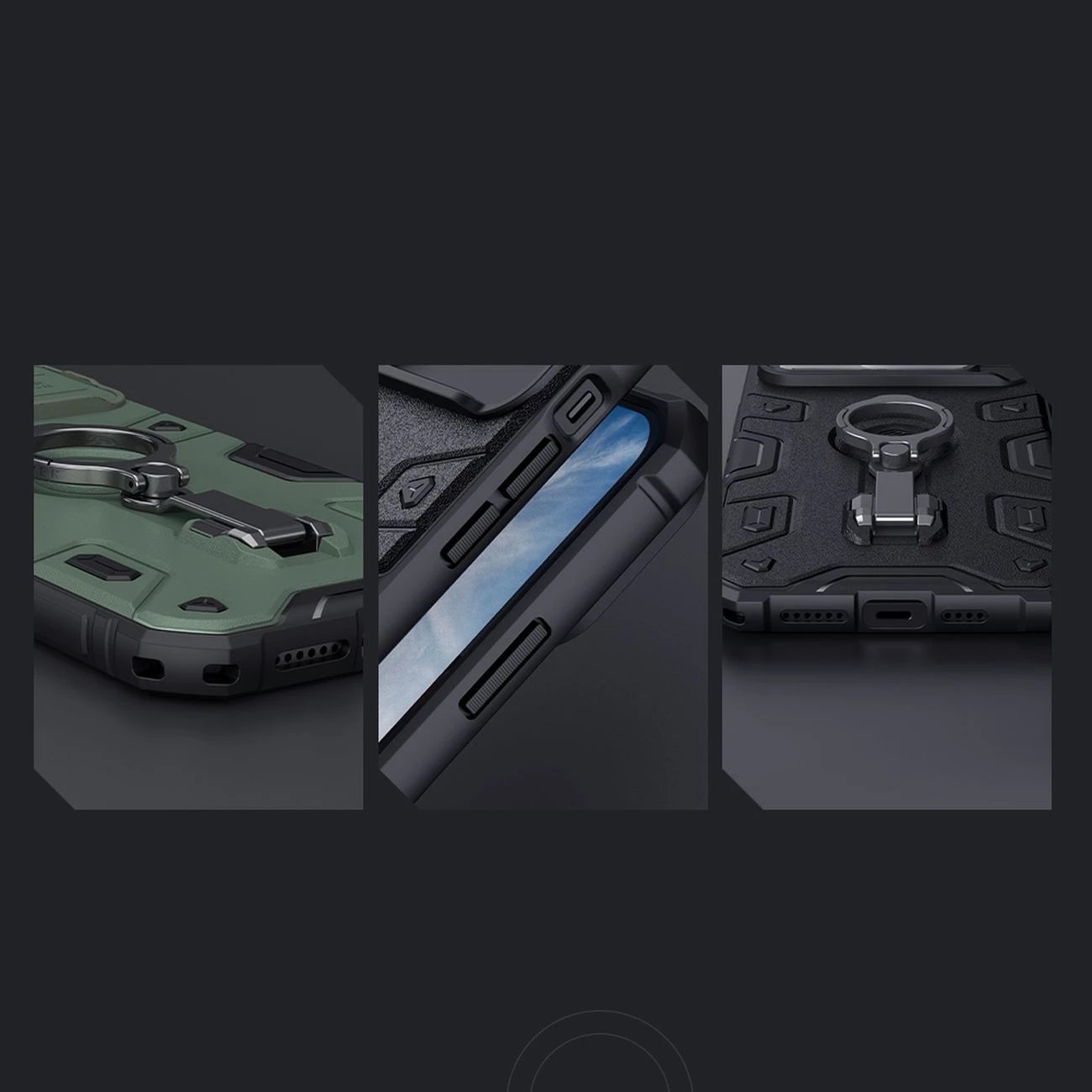 Mbështjellës Nillkin CamShield Armor Pro Magnetic për iPhone 14 Plus, MagSafe, me kapak kamere, Kaltër