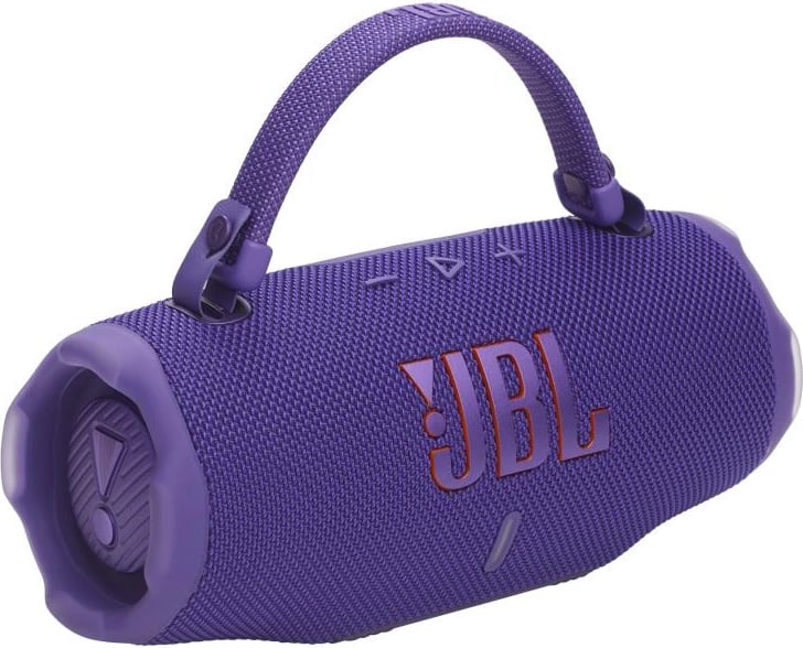 Altoparlant portabël stereo JBL Charge 6 me AI Sound Boost, 28 orë, Auracast, violet (JBLCHARGE6SPUR)