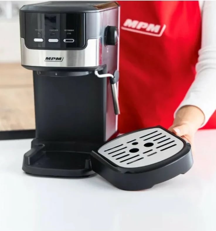 Makine kafeje me presion MPM MKW-13M, 1.2L, 15 bar, e zezë/argjendtë