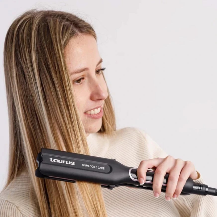 Hekur për drejtuar flokët Taurus Slimlook 3 Care, ngjyrë e zezë