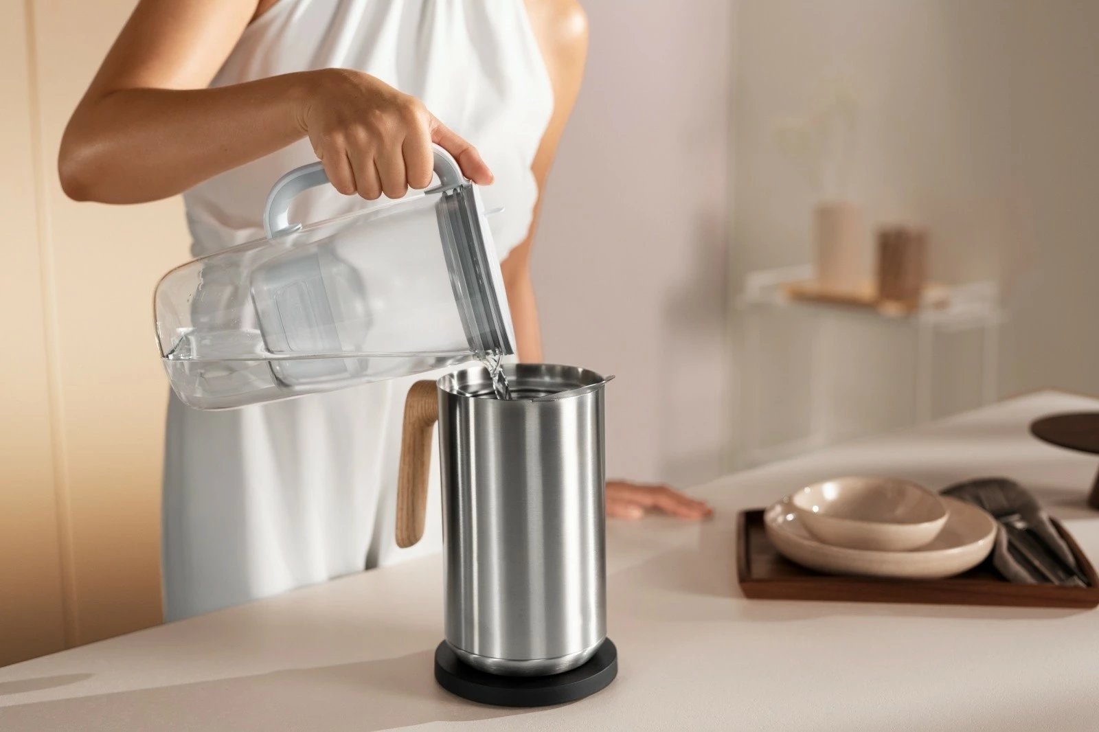 Ibrik filtri uji Brita Glass MX PRO Pure Performance, 2.5L, gri Ibrik filtri uji Brita Glass MX PRO Pure Performance, 2.5L, gri