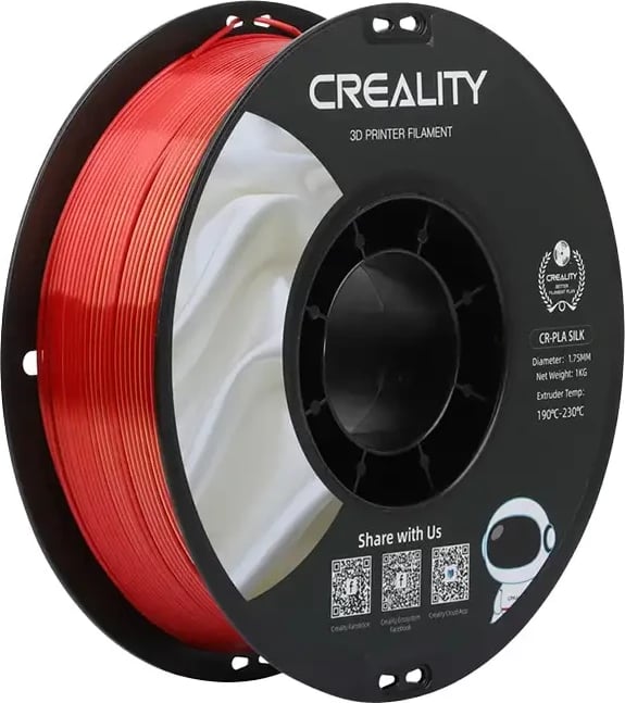Filament 3D Creality CR-Silk PLA, 1.75mm, 1kg, ari-e-kuqe