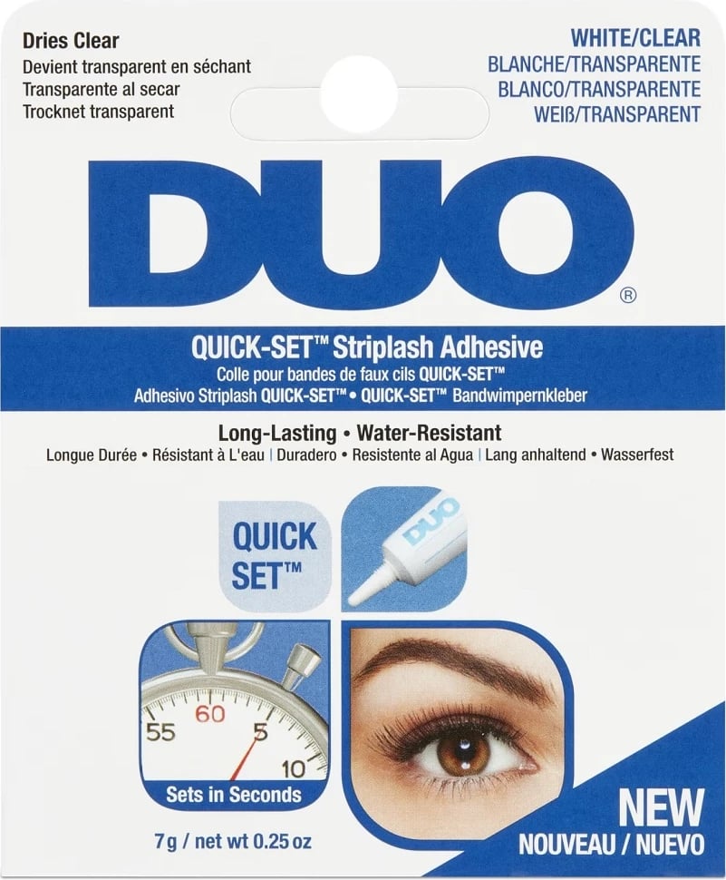 Lidhës për qerpikë artificial Ardell Duo Quick Striplash Adhesive për femra Clear 7g