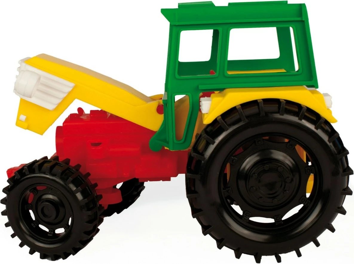 Traktor lodër Wader me rimorkio për kuaj, plastikë, Jeshile/Verdhë, set