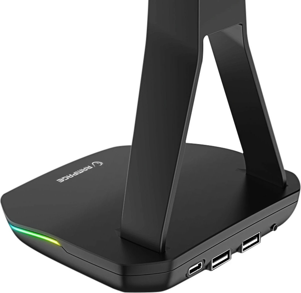 Stojak kufje Rampage T14, gaming, RGB, 2x USB, e zezë