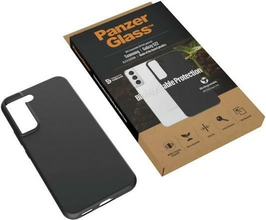 Mbështjellës PanzerGlass për Samsung Galaxy S22, i biodegradueshëm, i zi