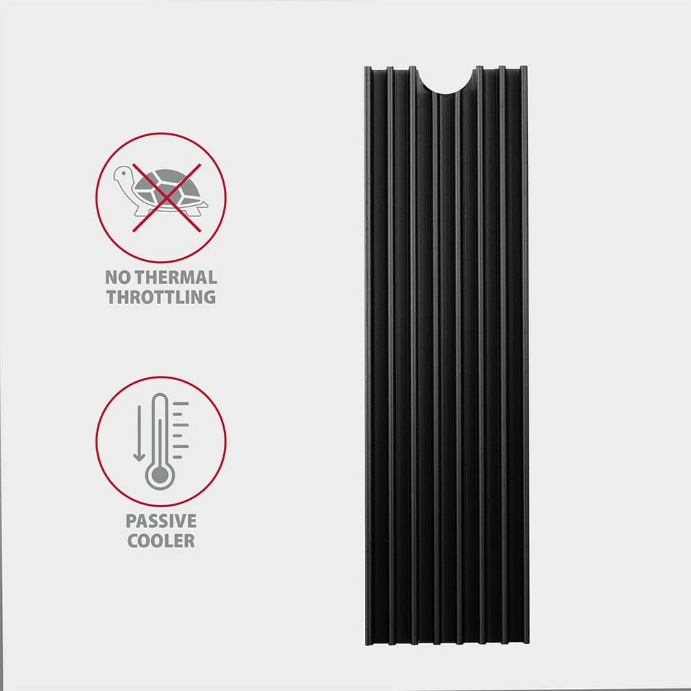 Radiator pasiv AXAGON CLR-M2L6 për SSD M.2, alumini, 22x80mm, i zi