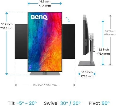 Monitor BenQ PD3225U 31.5", 4K UHD, IPS, 5ms, 2000:1, HDMI, Gri
