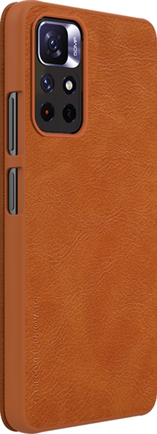 Mbështjellës Nillkin Qin Case për Xiaomi Redmi Note 11T 5G / Note 11S 5G / Note 11 5G (China) / Poco M4 Pro 5G, kafe Mbështjellës Nillkin Qin Case për Xiaomi Redmi Note 11T 5G / Note 11S 5G / Note 11 5G (China) / Poco M4 Pro 5G, kafe