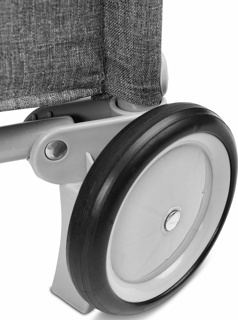 krevat udhëtimi, CARETERO, Basic Plus, 120x60 cm, me nivele dysheku dhe rrota, gri grafit