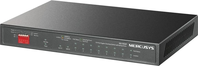 Switch MERCUSYS MS110GMP, 10 porte Gigabit, PoE, i zi