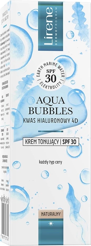Krem tonues për femra Lirene Aqua Bubbles SPF30, 30ml