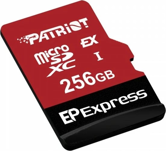 Kartelë memorie microSDXC Patriot EP Express 256GB, 800/600MB/s, e kuqe