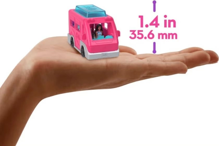Set lodrash Barbie Mini BarbieLand, Mattel HYF38/HYF39, automjet kampist, shumëngjyrësh