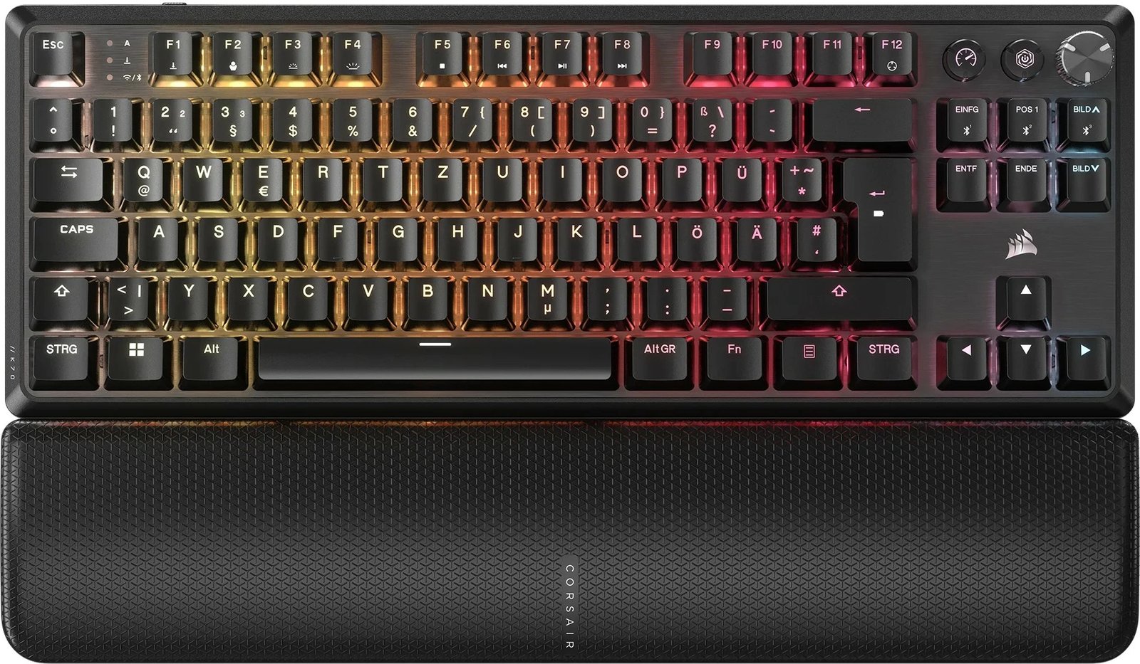 Tastierë mekanike Corsair K70 CORE TKL, me ose pa kabllo, RGB, QWERTZ, e zezë