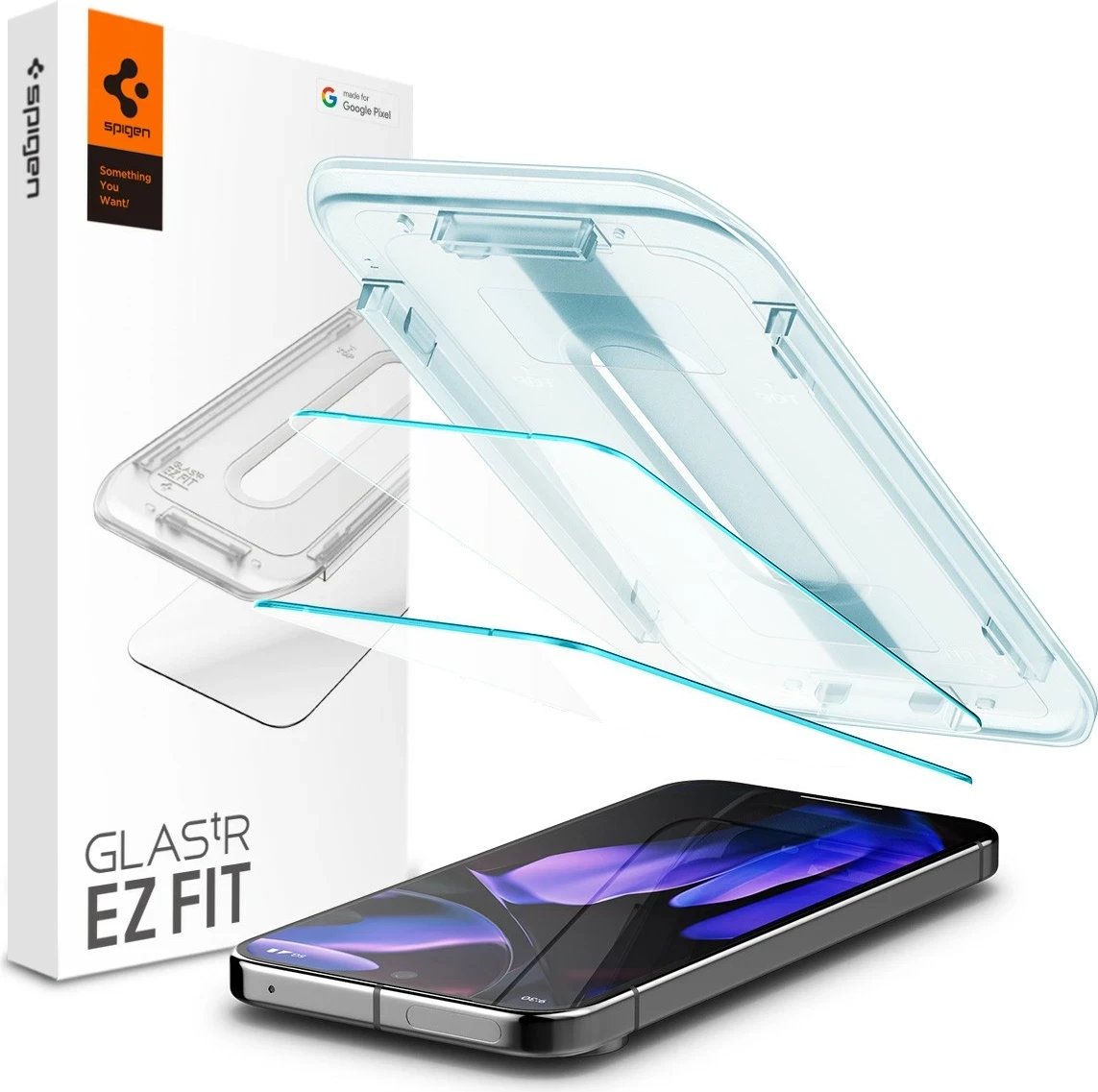Xham mbrojtës Spigen Glas.TR EZ Fit, Google Pixel 9/9 Pro, transparent